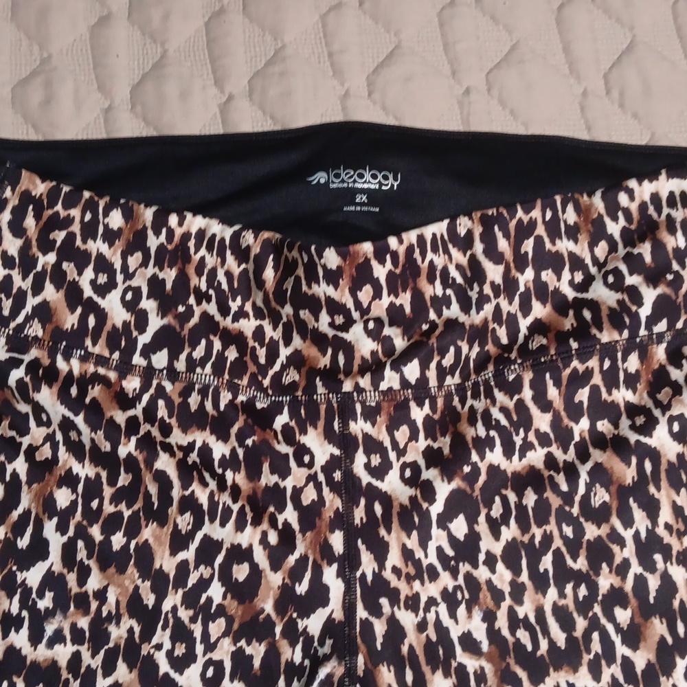 Ideology Leopard Print Leggings - Black and Brown